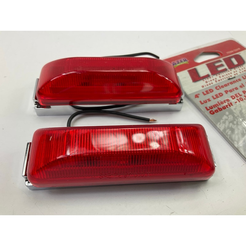 (2) Blazer C531R Red LED Clearance Marker Light Lamp, 12V 1.23'' X 3.93''