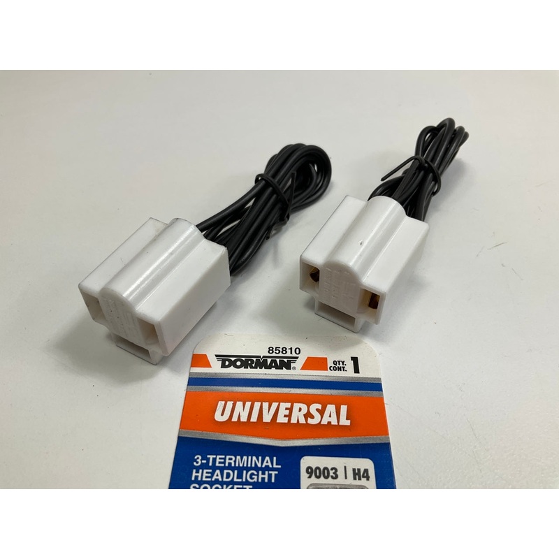 (2) Dorman 85810 3-Terminal Headlight Headlamp Light Bulb Socket For Bulb # 9003