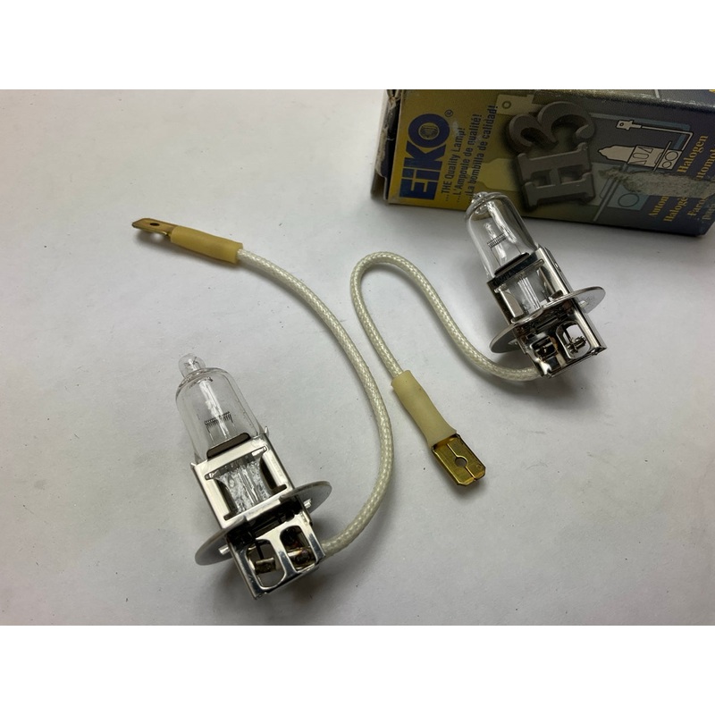 (2) EiKO 01007 12V 55W H3 T3-1/2 PK22S Base Halogen Fog Lamp Light Bulbs (PAIR)