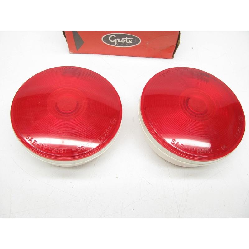 (2) Grote 55572 Torsion Mount II 4'' Single Function Tail Light RED