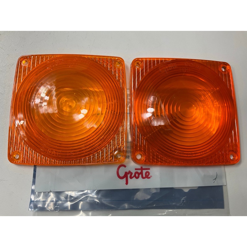 (2) Grote 90483  Yellow Turn Signal Replacement Lens