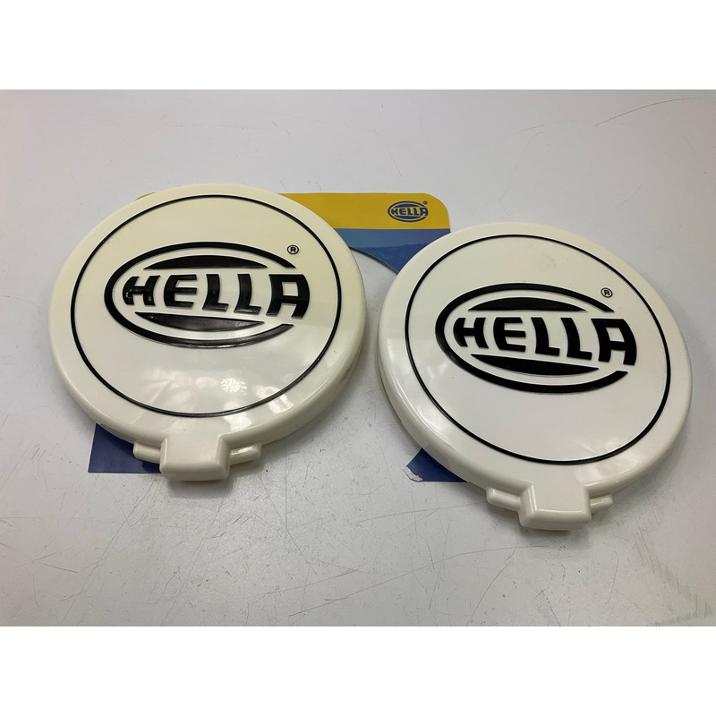 (2) Hella AFBS302-A010 White Front Spotlight Headlight Driving Light Cap Cover