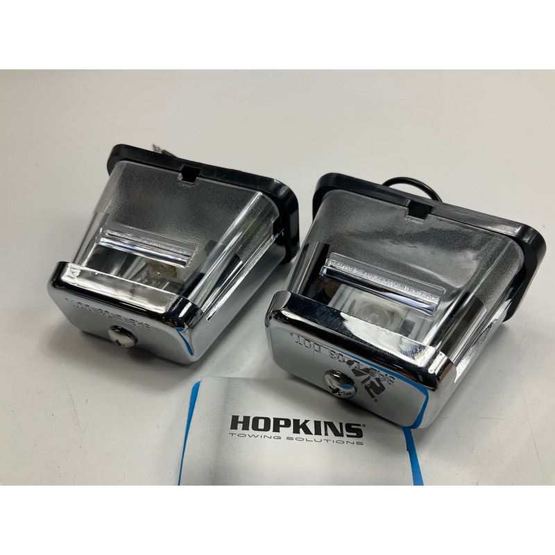 (2) Hopkins B170 License Plate Light Lamp, 12v, 1-wire, 1-3/4'' Stud Mount