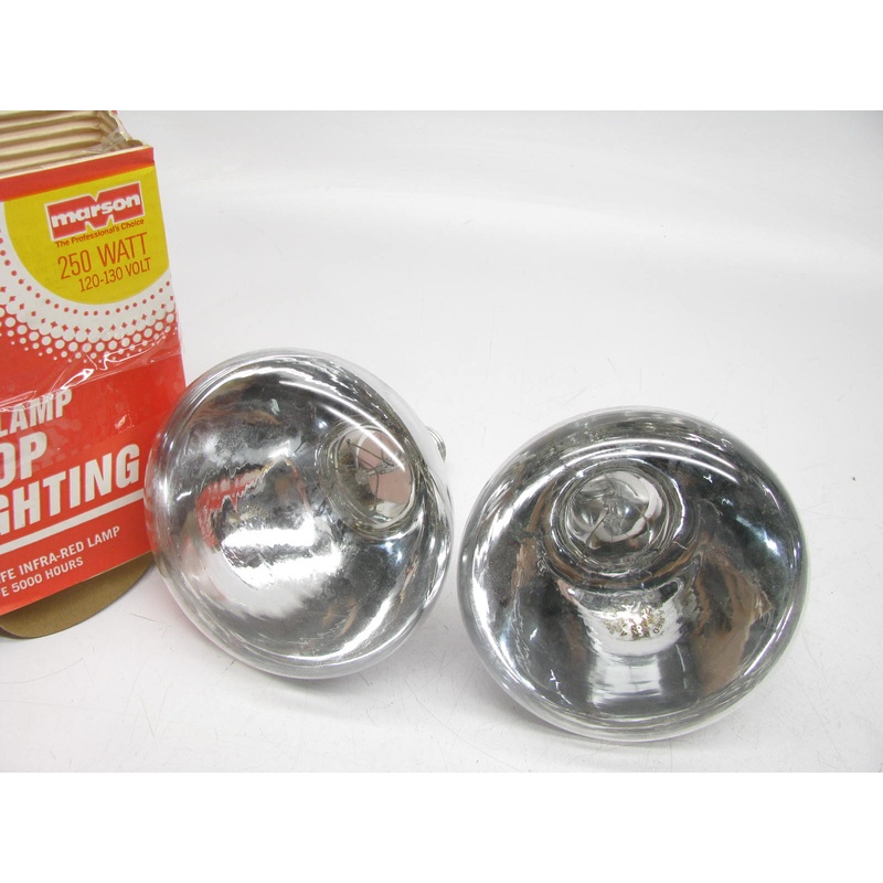 (2) MARSON 22021 250 Watt Clear Incandescent  Heat Flood Lamp