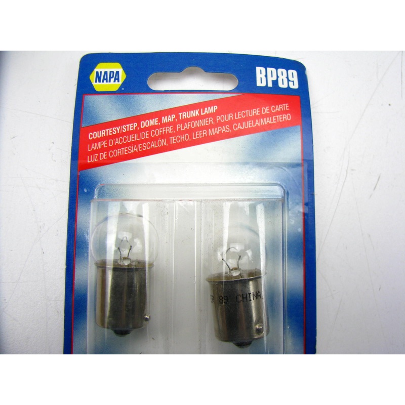 (2) Napa BP89 Minature Courtesy Trunk Dome Map Lamp Light Bulb