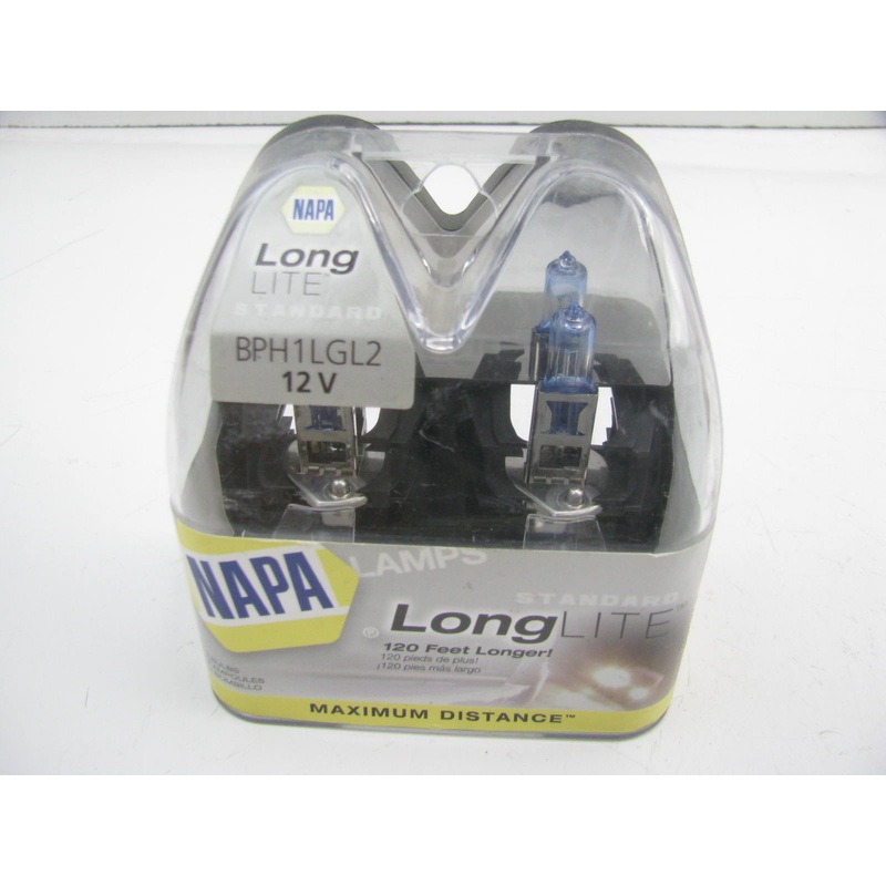 (2) Napa BPH1LGL2 Longlite Head Light Headlamp Bulbs PAIR 12V 55W H1 - 2/Pack