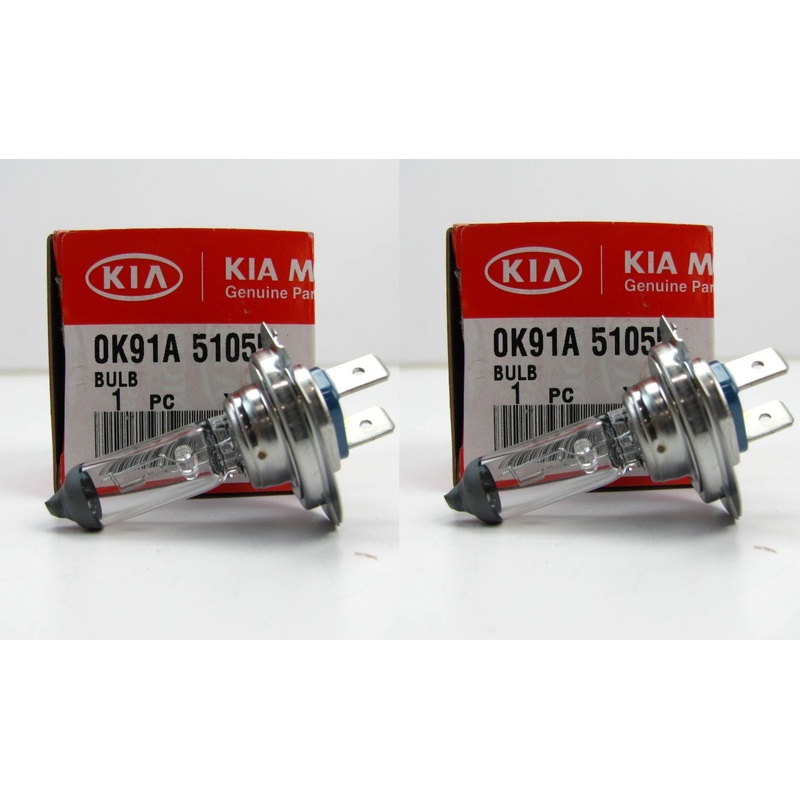 (2) NEW GENUINE High Beam Headlamp Head Light Bulbs OEM For Kia 0K91A51055 PAIR