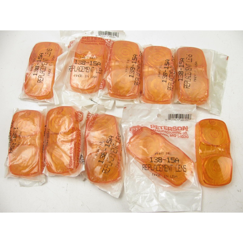 (10) Peterson Manufacturing 138-15A Double Bulls-Eye Clearance Marker Lamp Lens