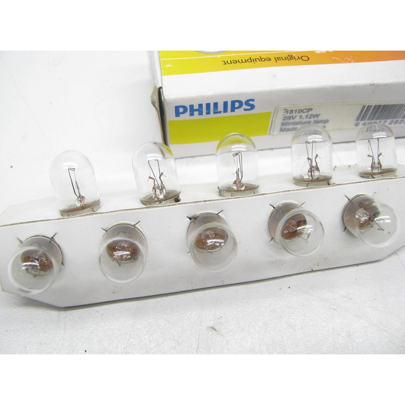 (10) Philips 1819CP Miniature Light Bulbs 28V 1.12W
