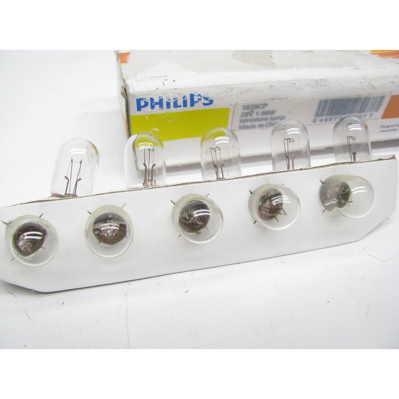 (10) Philips 1829CP Miniature Light Bulbs 28V 1.96W