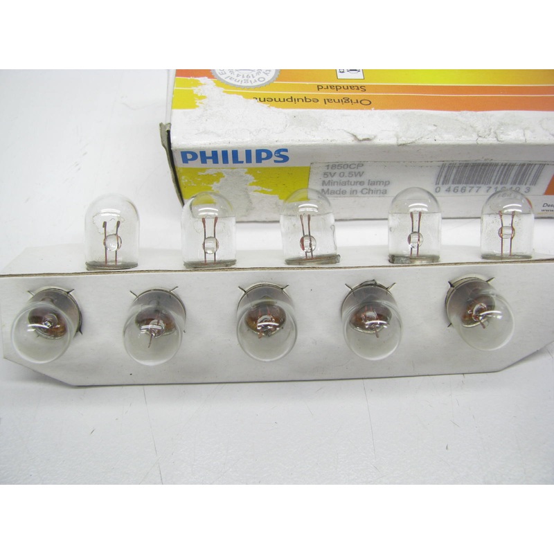 (10) Philips 1850CP Miniature Light Bulbs 5V .05W