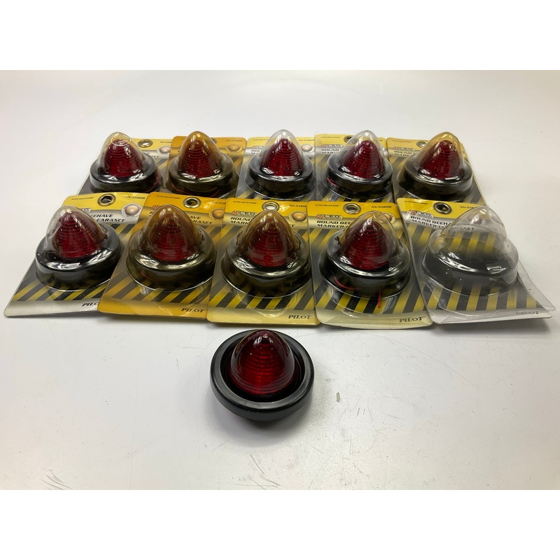 (10) Pilot NV-5180R Red 2'' LED Beehive Marker And Clearance Light