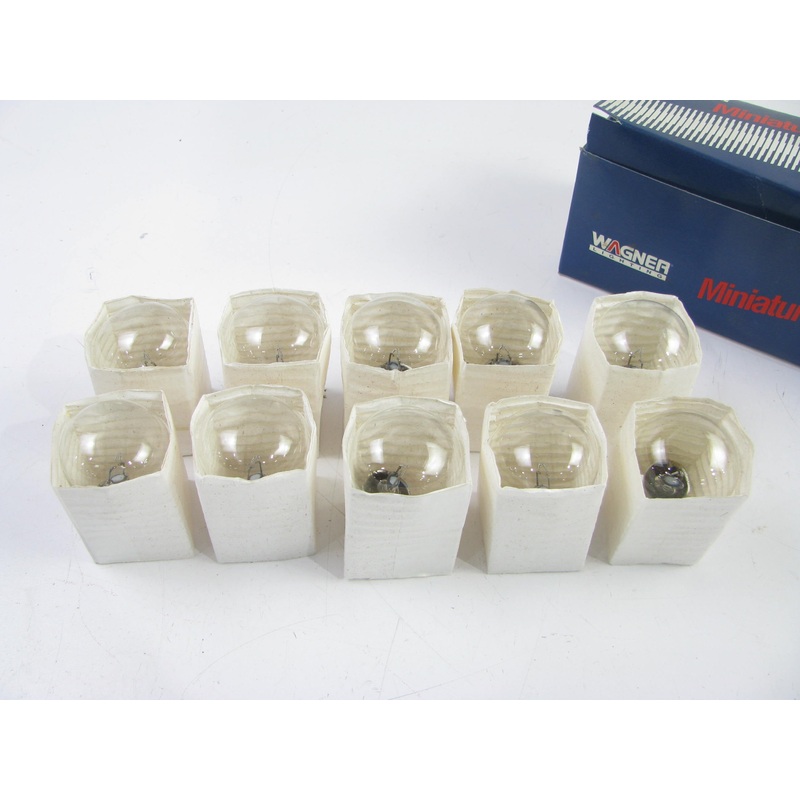 (10) WAGNER 1143 Standard Mini Lamp Single Contact Bayonet Base 12V
