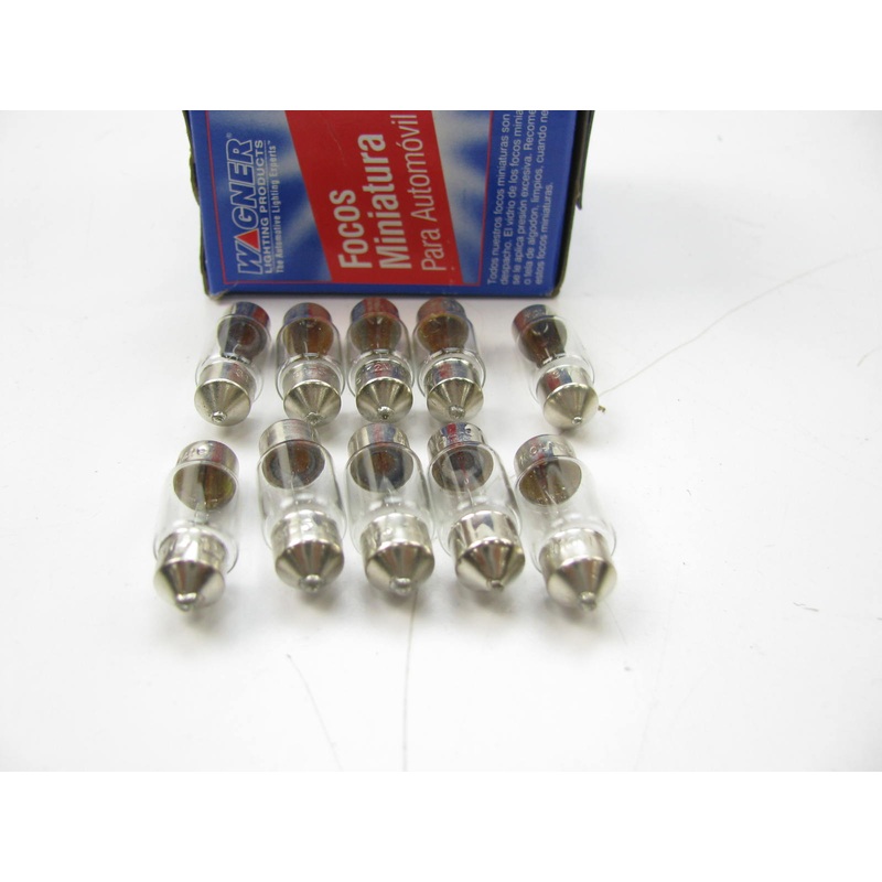 (10) Wagner 12100 Minature Light Bulb - SV8.5 T-3