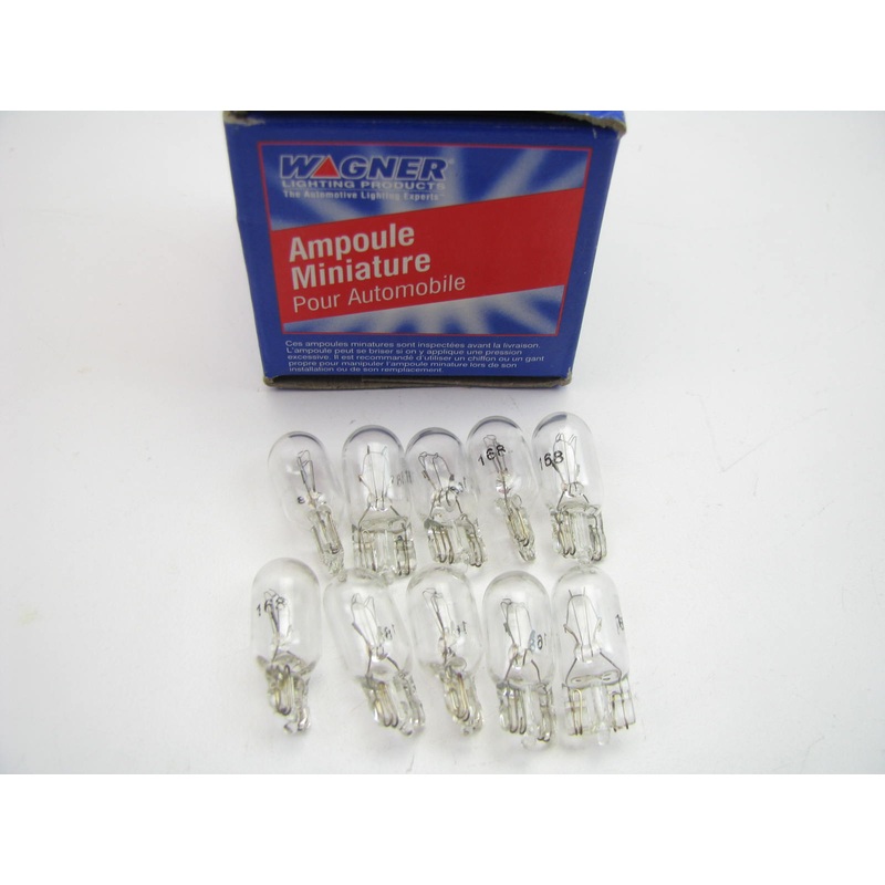 (10) Wagner 168 Miniature Light Bulb - Wedge T-3 1/4
