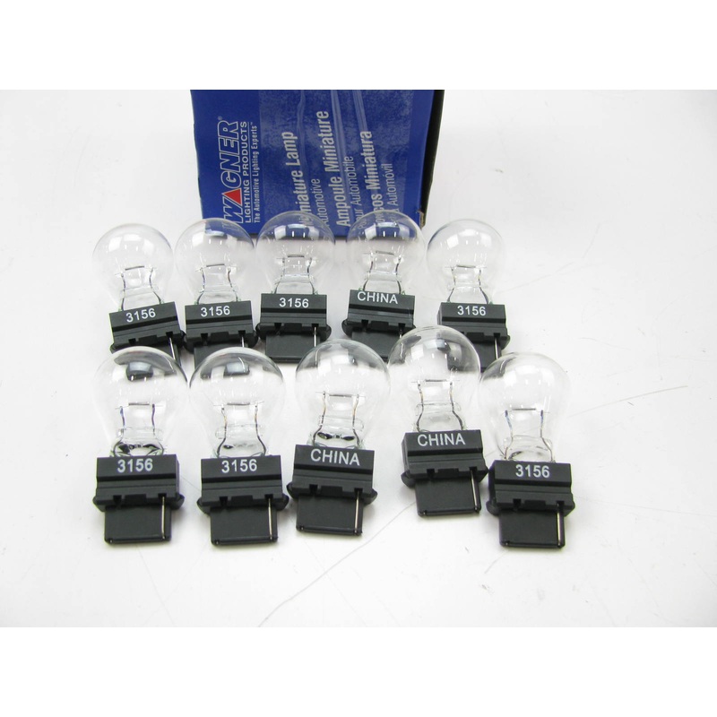 (10) Wagner 3156 Miniature Light Bulb - Single Contact Wedge GT-8