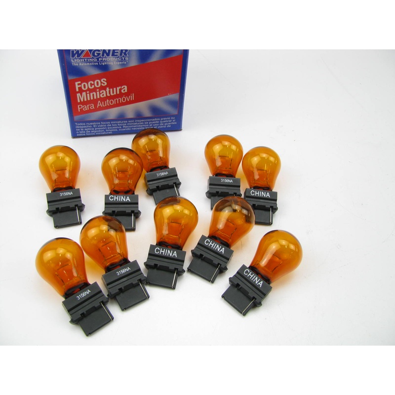(10) Wagner 3156NA Amber Turn Signal Light Bulbs