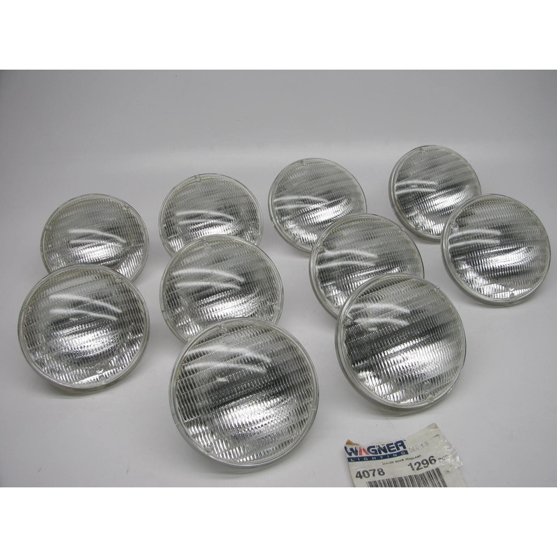 (10) Wagner 4078 Sealed Beam Light Lamp Bulb PAR46 5-3/4'' 50 Watts 6 Volts  6V