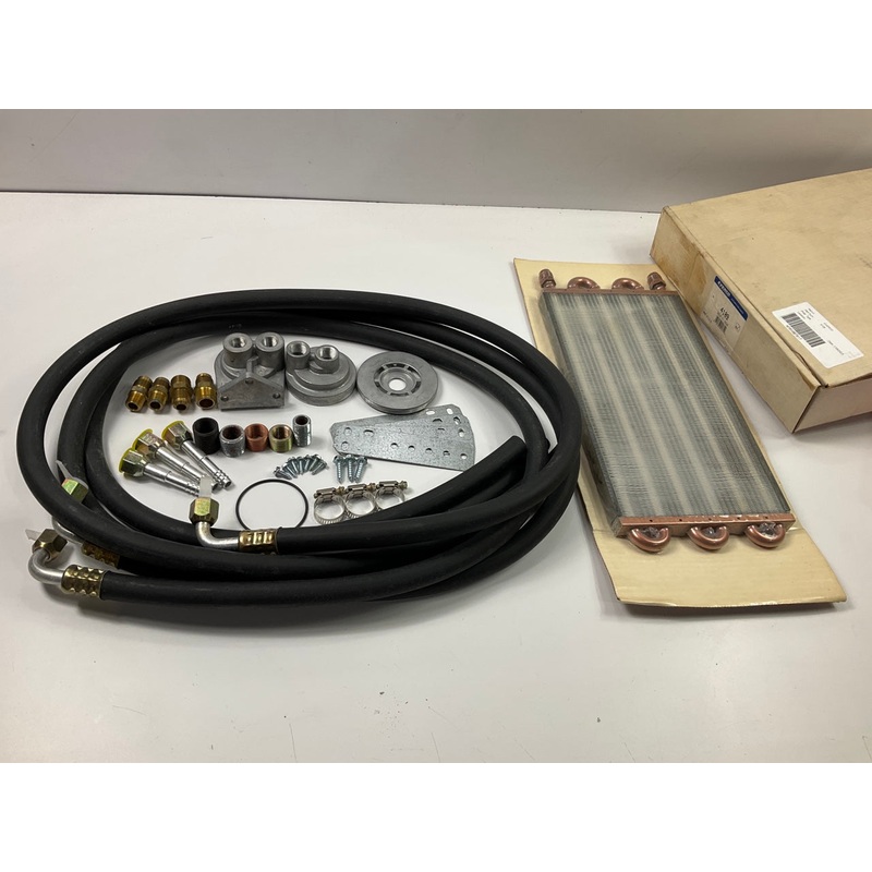 Vintage Everco 4109 Oil Cooler Kit With Hose & Fittings, 7-1/2''x17''x3/4'' Size