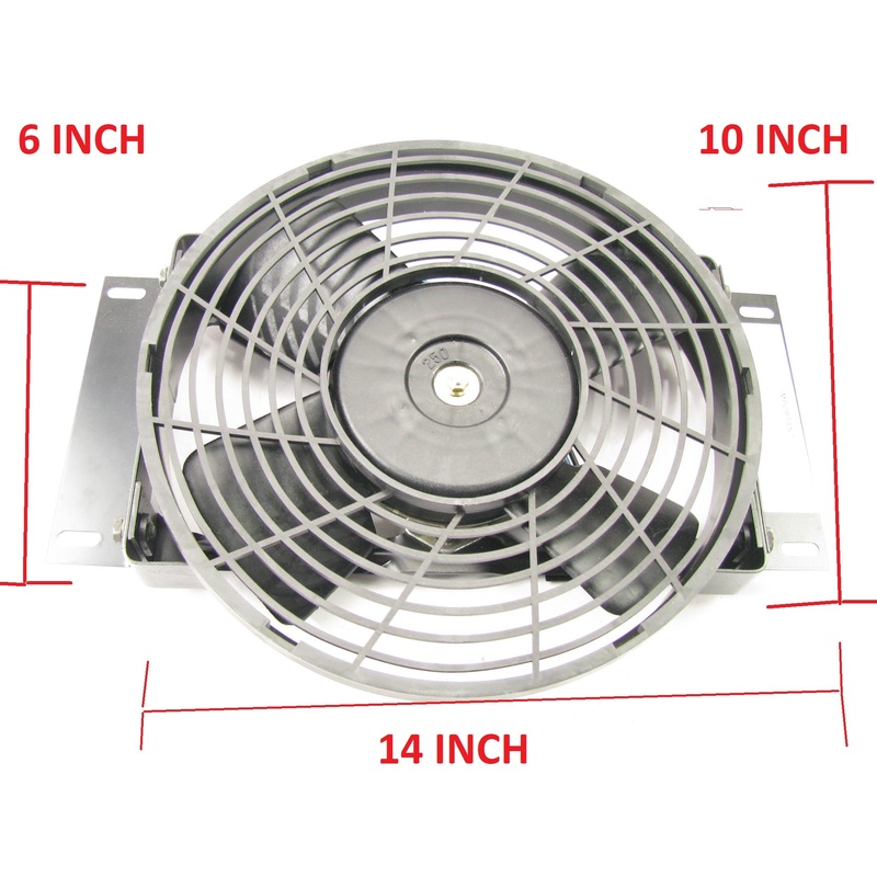 UNIVERSAL Sanden Small Electric Cooling Fan With Mounting Bracket For Imports