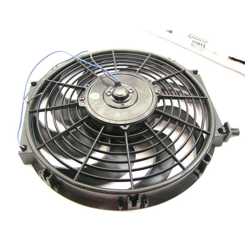 Proform 67013 12'' Engine Cooling Electric Fan, 1200 CFM, Single, S-Blade