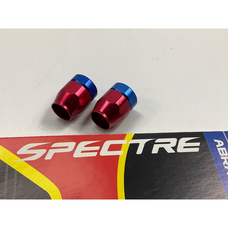 Spectre 1160 Vacuum Hose Clamp Covers Ends Red / Blue For 5/32'' ID Hose