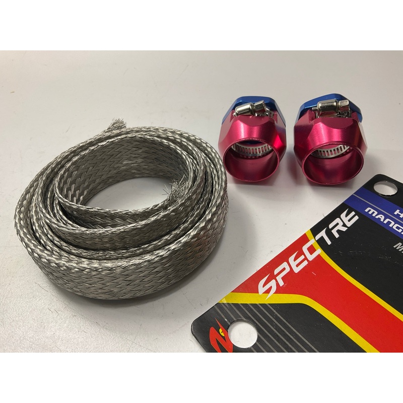 Spectre 3008B Magna-Braid 6-Feet Stainless Steel Hose Sleeve Cover + (2) Clamps