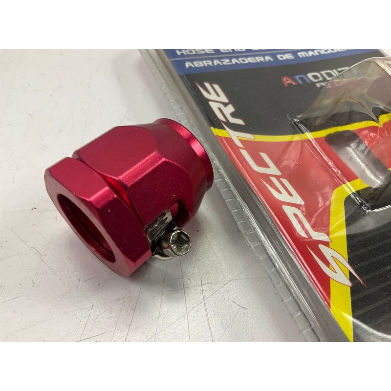 Spectre 3162 Magna-Clamp Red Anodized Hose Clamp For 1/2'' ID & -10 AN Hose