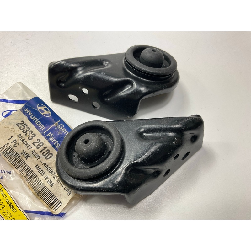 NEW Upper LEFT & Right Radiator Bracket Set OEM For 2007-2009 Santa Fe 3.3L