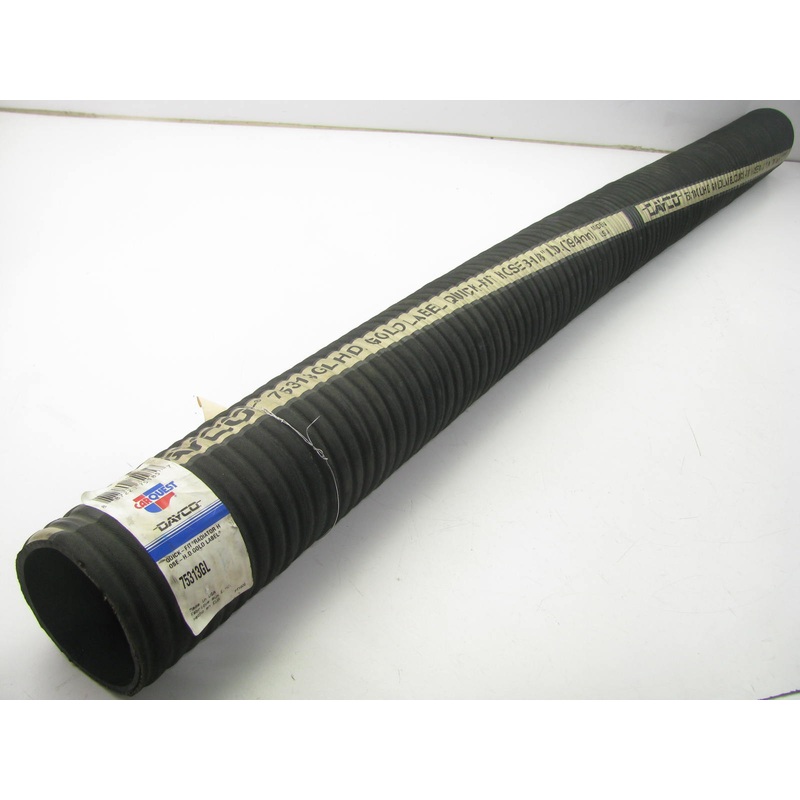 47'' - Dayco 75313GL Heavy Duty Straight Radiator Coolant Hose - 3-1/8'' ID X 47''