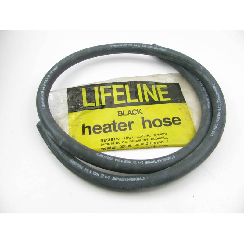 6 FEET - Lifeline 301524 HVAC Black Heater Hose 3/4'' ID X 6 Foot 19.00mm X 1.8M