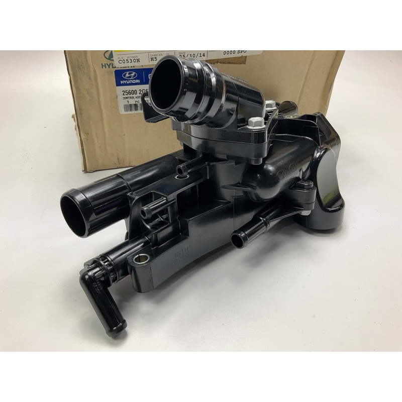 NEW Thermostat Housing Water Outlet OEM For 2012-2015 Sonata HYBRID 256002G670
